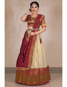 Chiku Self Jacquard Lehenga Choli Design For Women