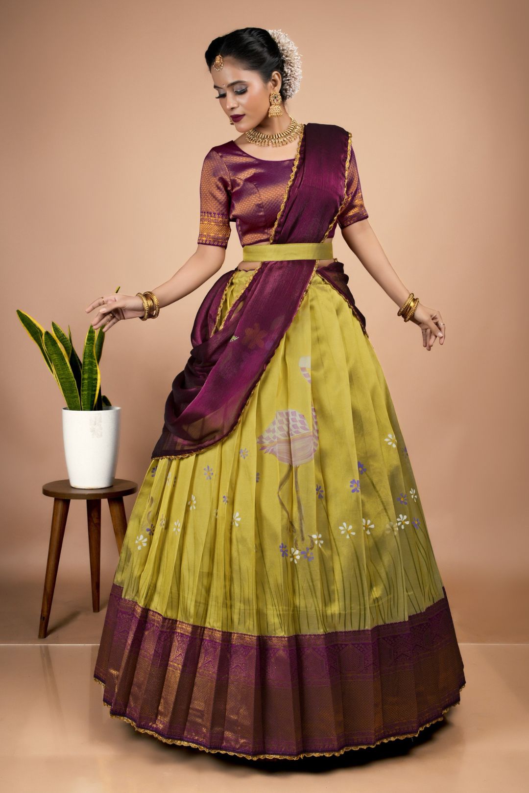 Designer Festive Tissue Lehenga Choli for Wedding Wear