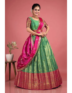 Liril Zari Silk Lehenga Choli With Dupatta For Women