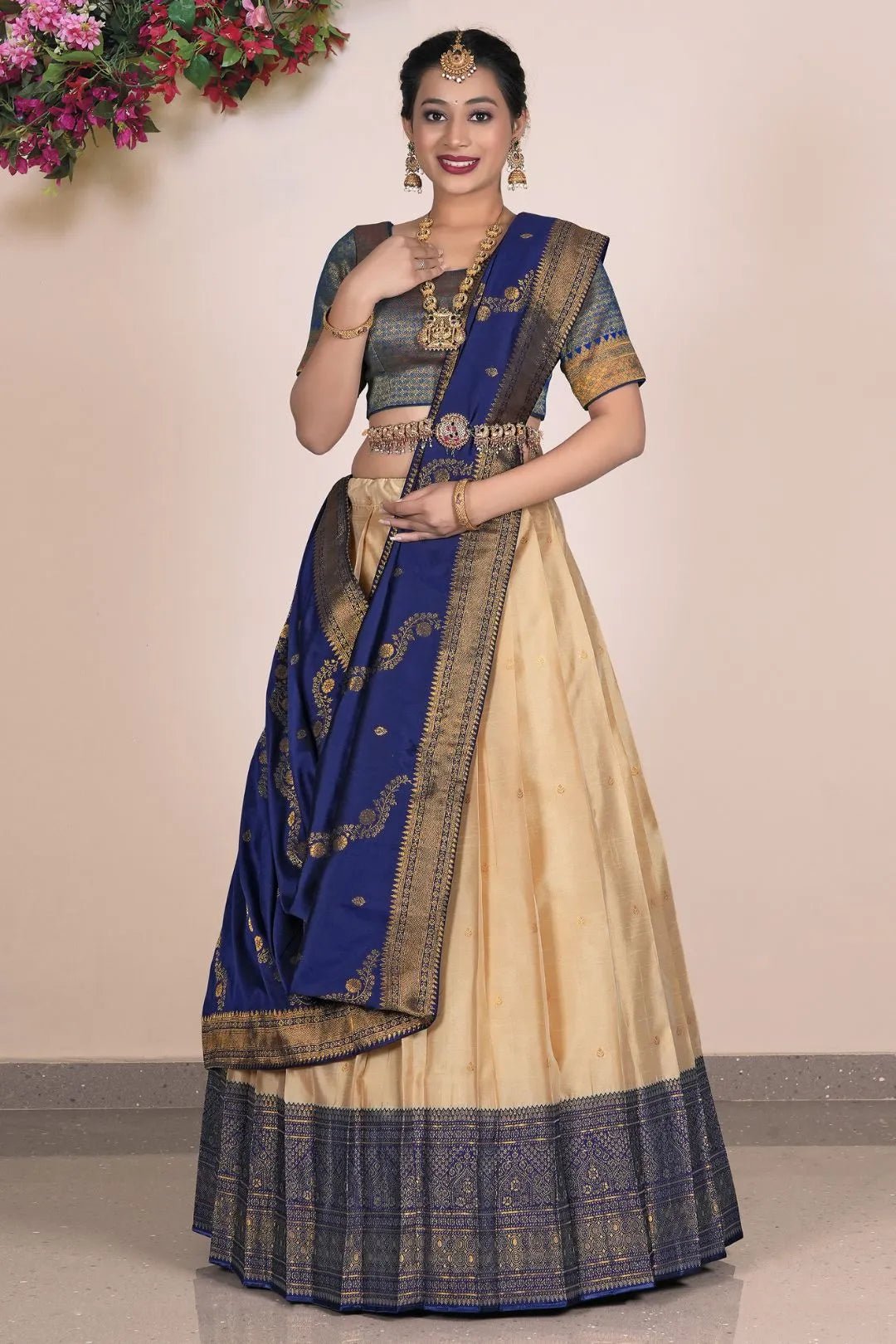 Chiku Banarasi Silk Zari Lehenga Choli For Women - Gajiwala
