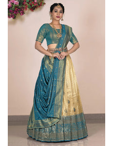 Chiku Self Jacquard Traditional Banarasi Lehenga Choli - Gajiwala