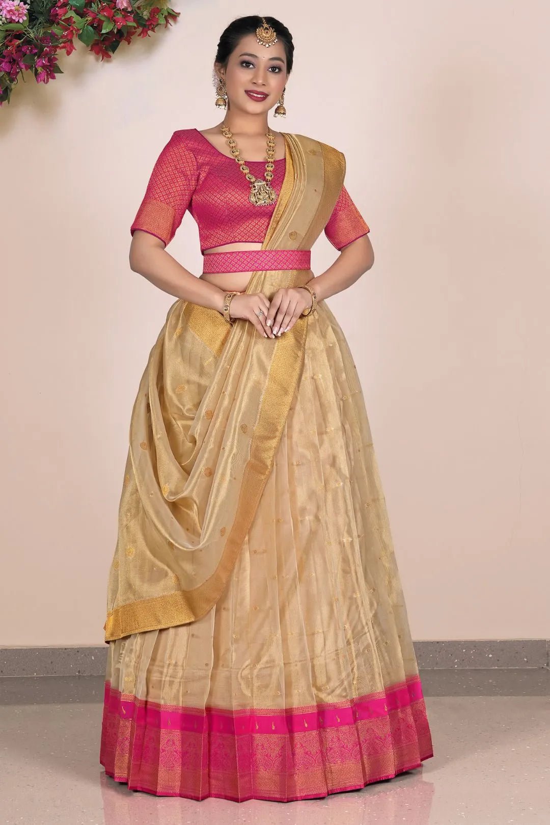 Chiku Tissue Silk Party Lehenga Choli For Women - Gajiwala
