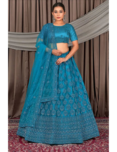 Firozi Latest Net Lehenga Choli For Women - Gajiwala