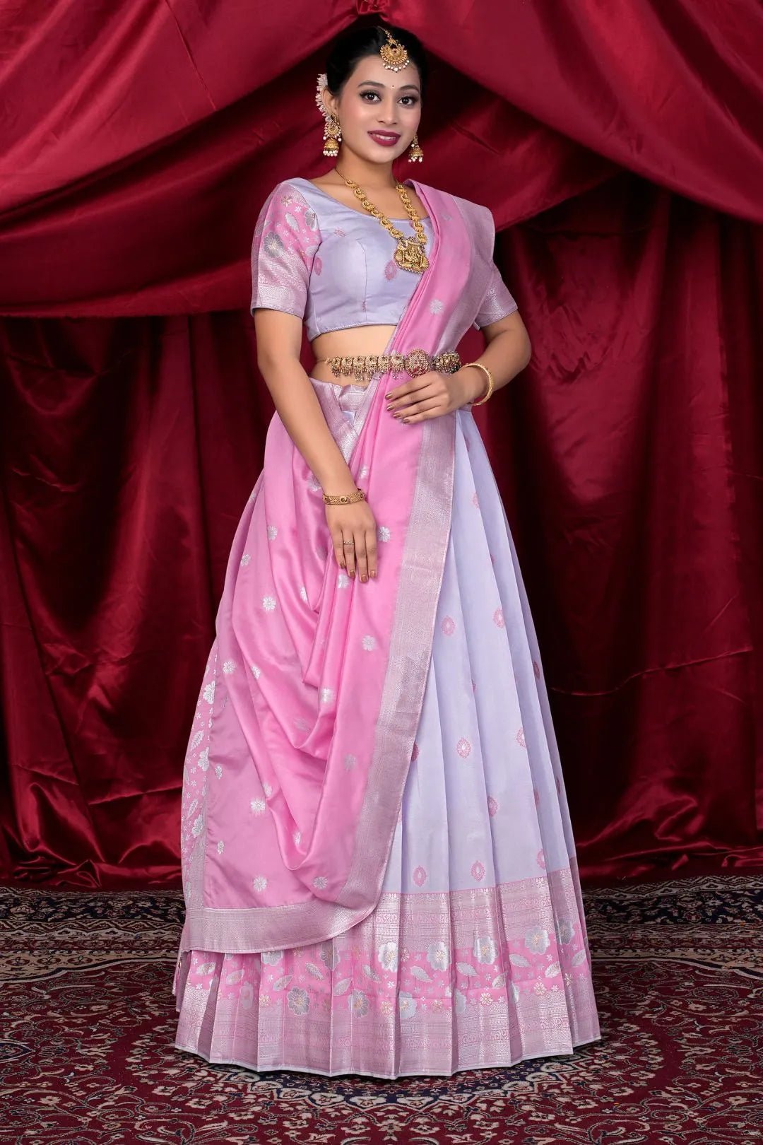 Lavender Silk Fabric Lehenga Choli For Women - Gajiwala