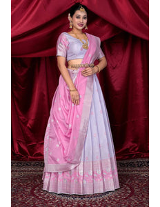 Lavender Silk Fabric Lehenga Choli For Women - Gajiwala