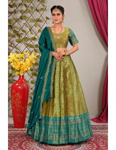 Liril Banarasi Zari Silk Lehenga Choli for Women - Gajiwala