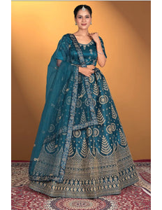 Morpich Net Lehenga Choli For Women With Embroidery Work - Gajiwala