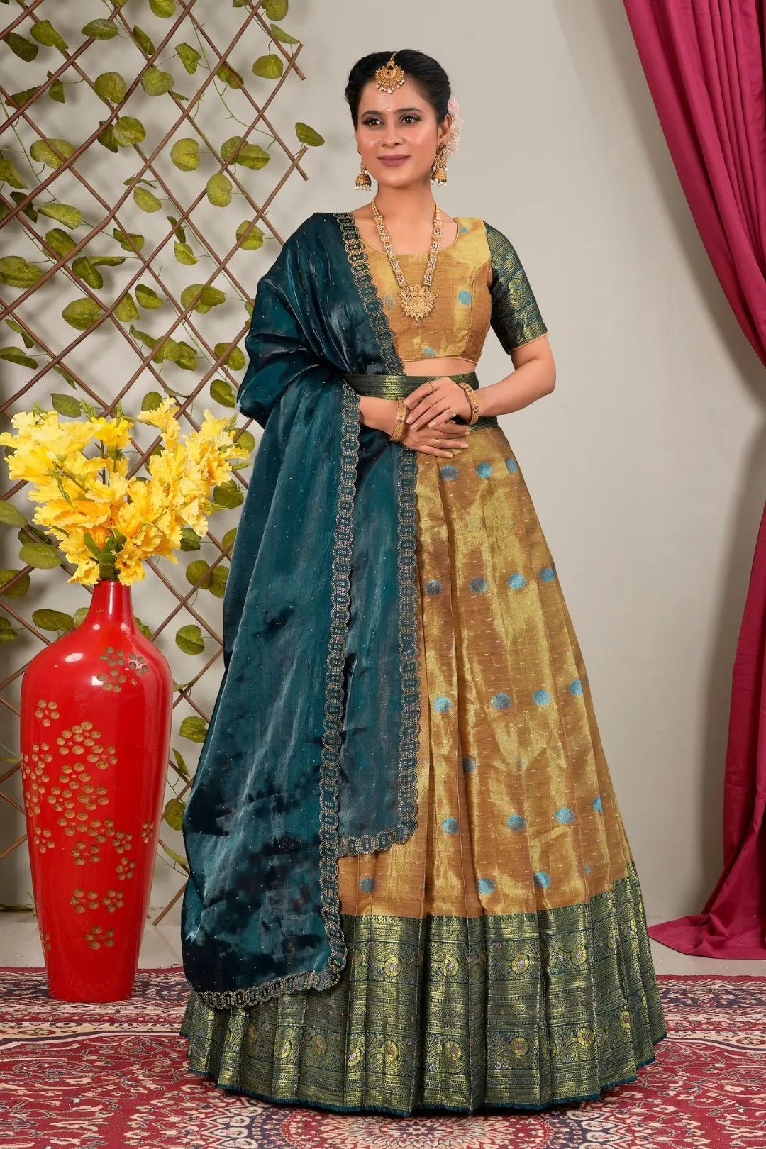 Musterd Latest Lehenga Choli in Jacquard Banarasi Silk - Gajiwala