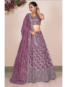 Pink Viscose Fabric Half Saree For Women - Gajiwala