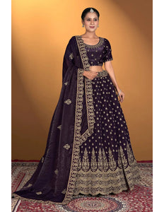 Purple Fendy Fabric Lehenga Choli For Women - Gajiwala