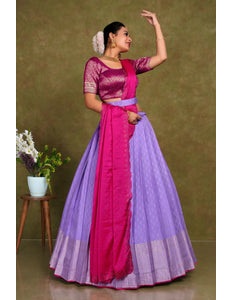 Purple Stylish Lehenga Choli With Zari Woven For Women - Gajiwala