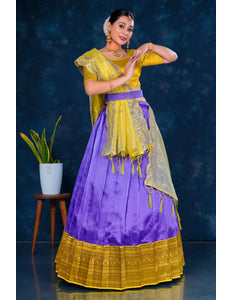 Purple Tissue Silk Designer Lehenga Choli For Women - Gajiwala