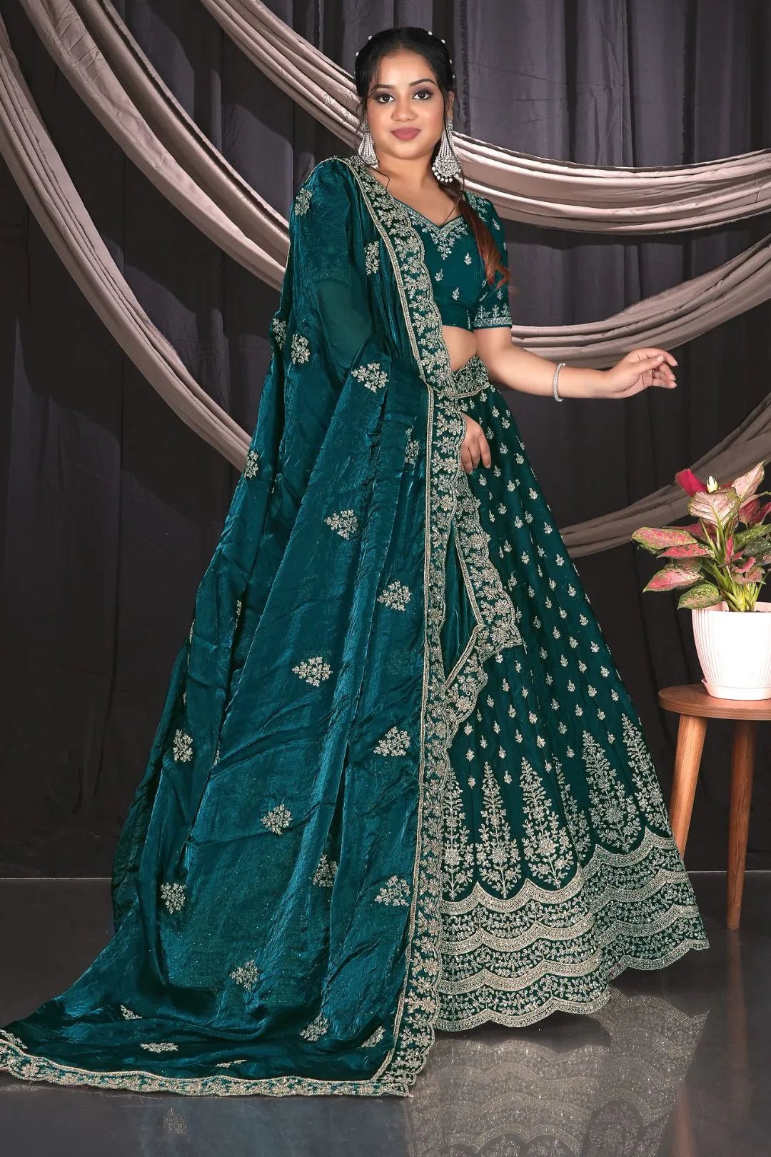 Rama Fendy Semi Stitch Lehenga Choli For Women - Gajiwala