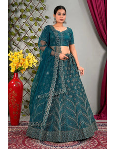 Rama Net Designer Chaniya Choli For Women - Gajiwala