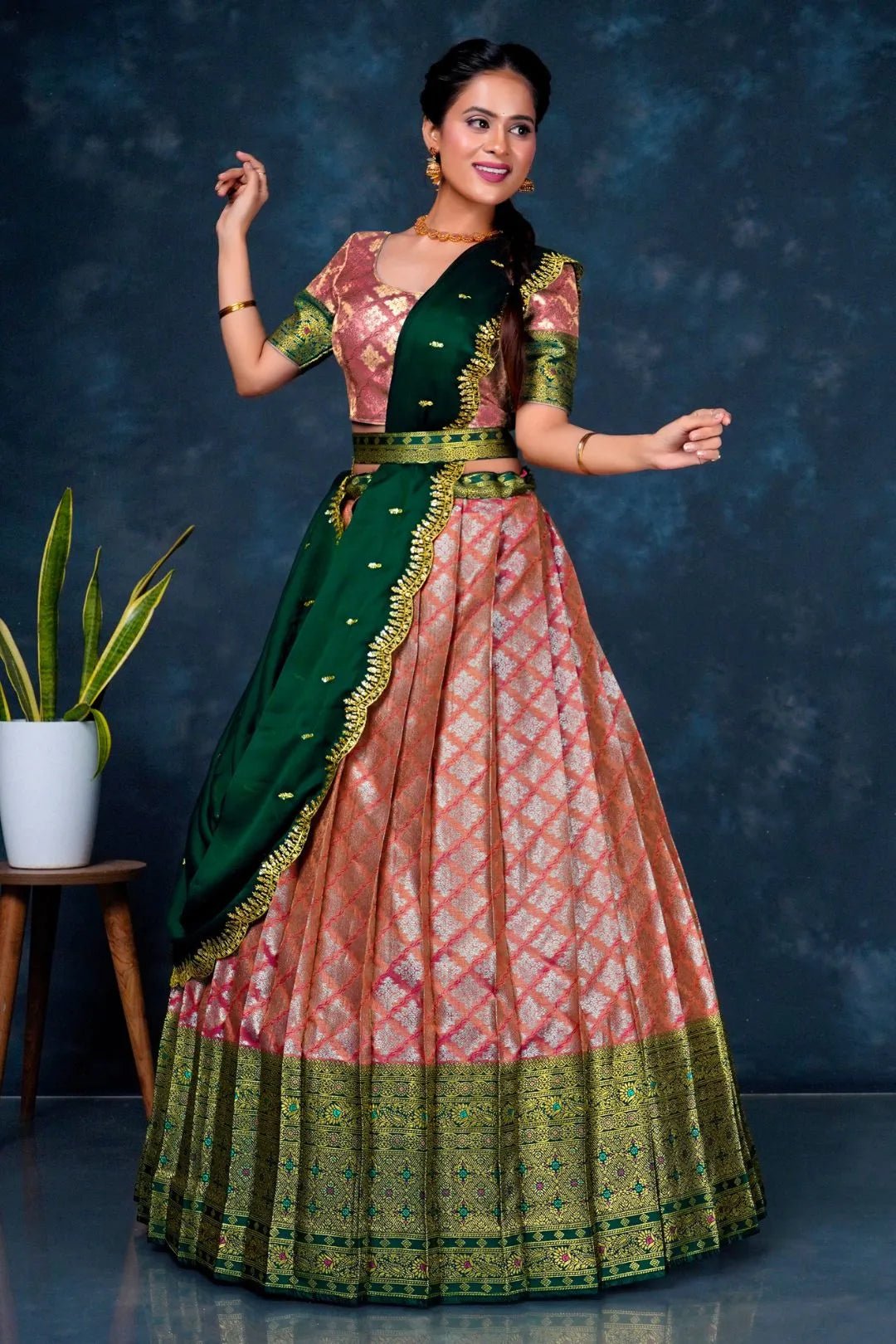 Rani Banarasi Silk Lehenga Choli For Women - Gajiwala