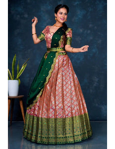 Rani Banarasi Silk Lehenga Choli For Women - Gajiwala