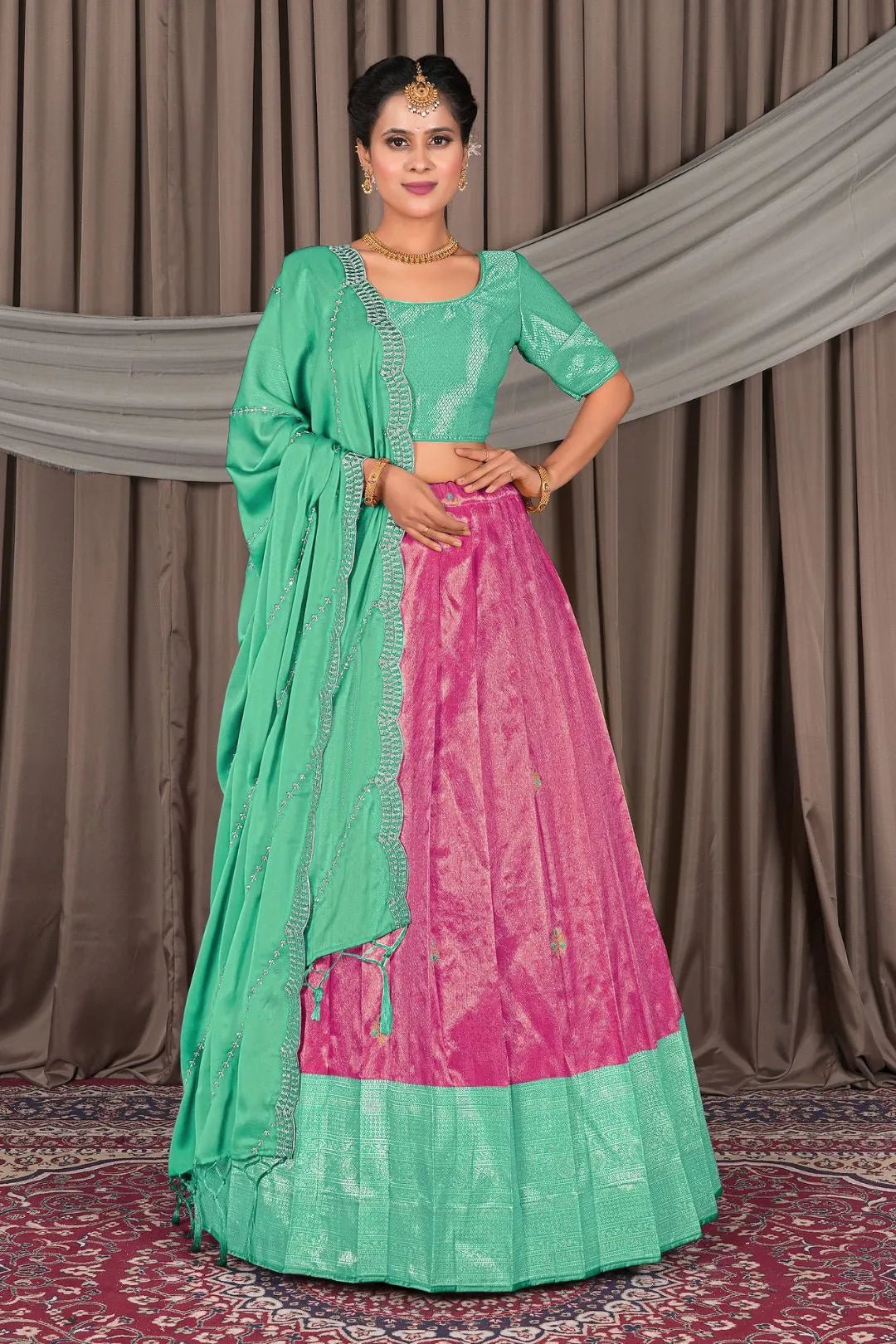 Rani Banarasi Silk Lehenga Choli In Festival - Gajiwala