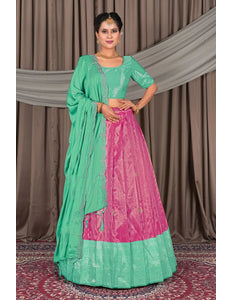 Rani Banarasi Silk Lehenga Choli In Festival - Gajiwala