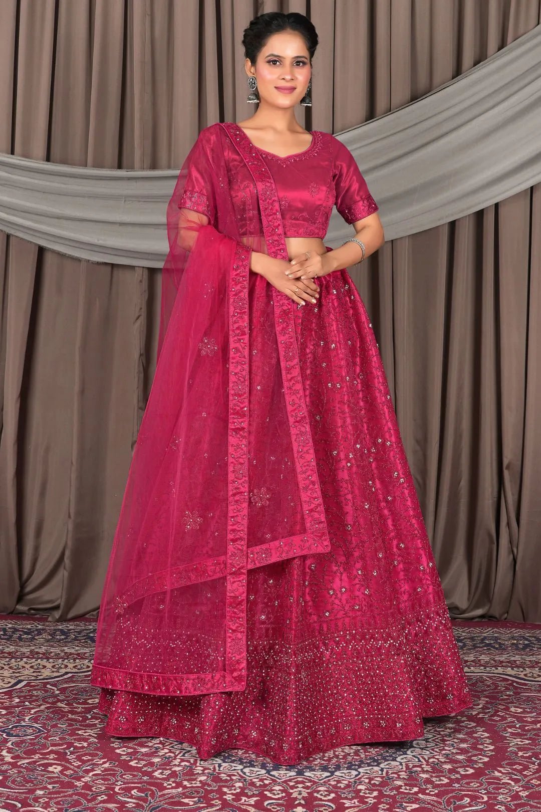 Rani Designer Net Lehenga Choli For Weddings - Gajiwala