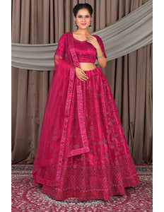 Rani Designer Net Lehenga Choli For Women - Gajiwala