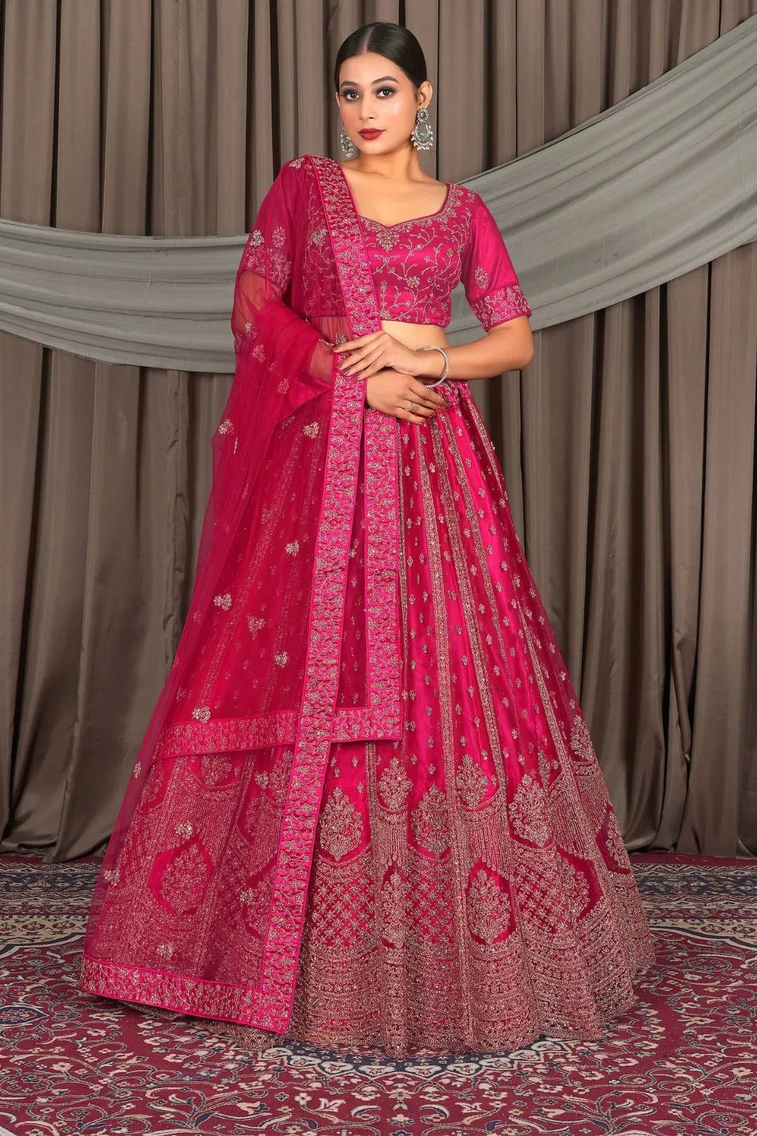 Rani Designer Net Lehenga Choli For Women - Gajiwala