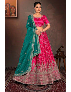 Rani Designer Net Lehenga With Heavy Work - Gajiwala
