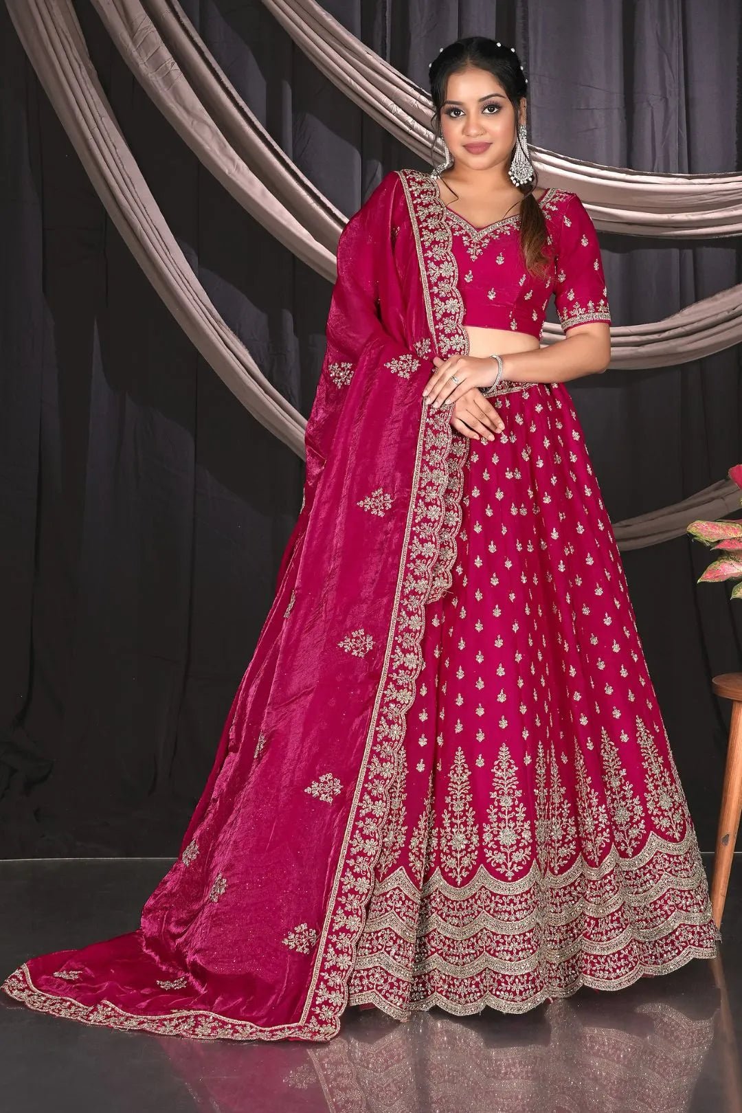 Rani Fendy Semi Stitch Lehenga Choli For Women - Gajiwala