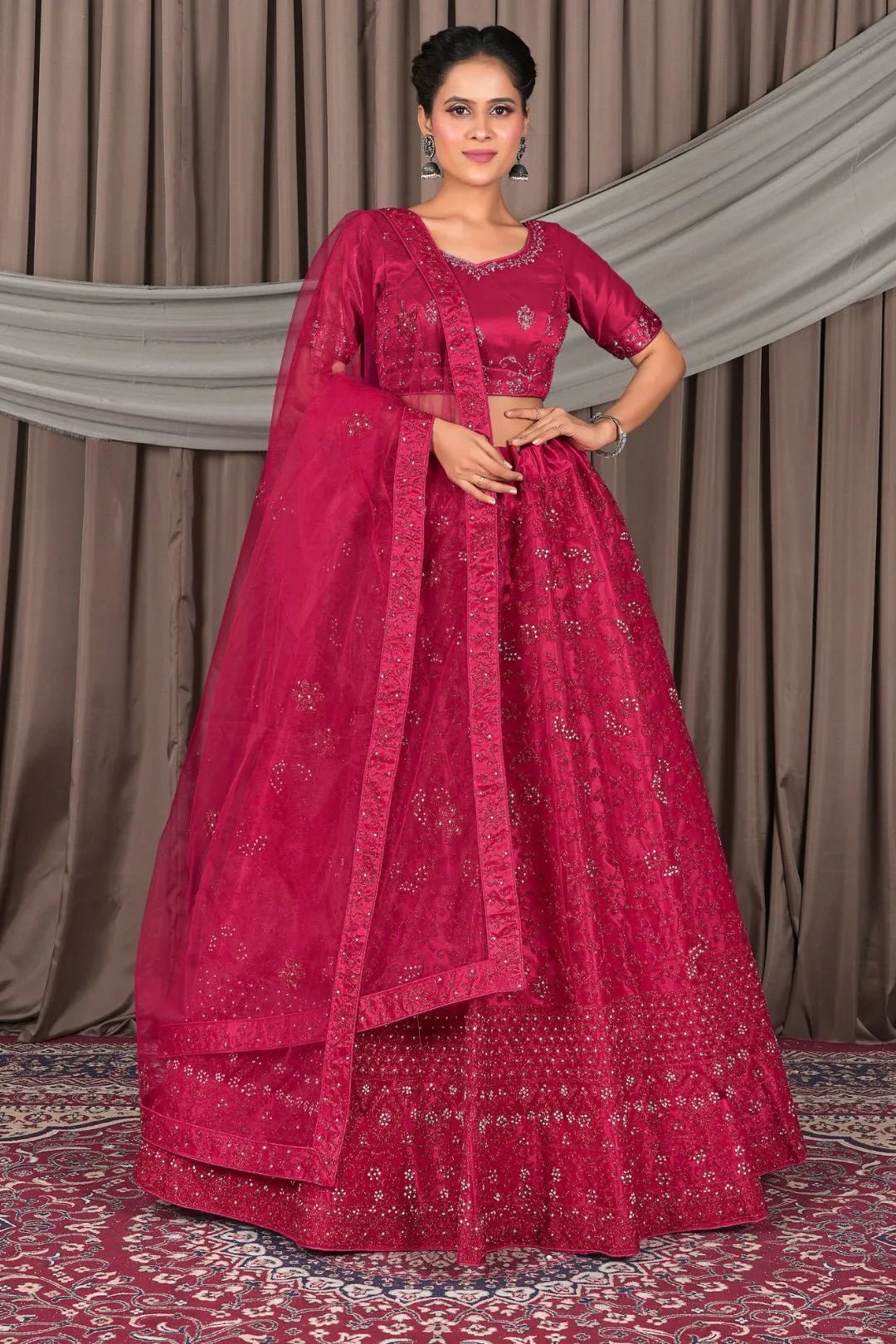 Rani Party Wear Net Lehenga Choli For Women - Gajiwala