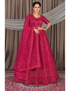 Rani Party Wear Net Lehenga Choli For Women - Gajiwala