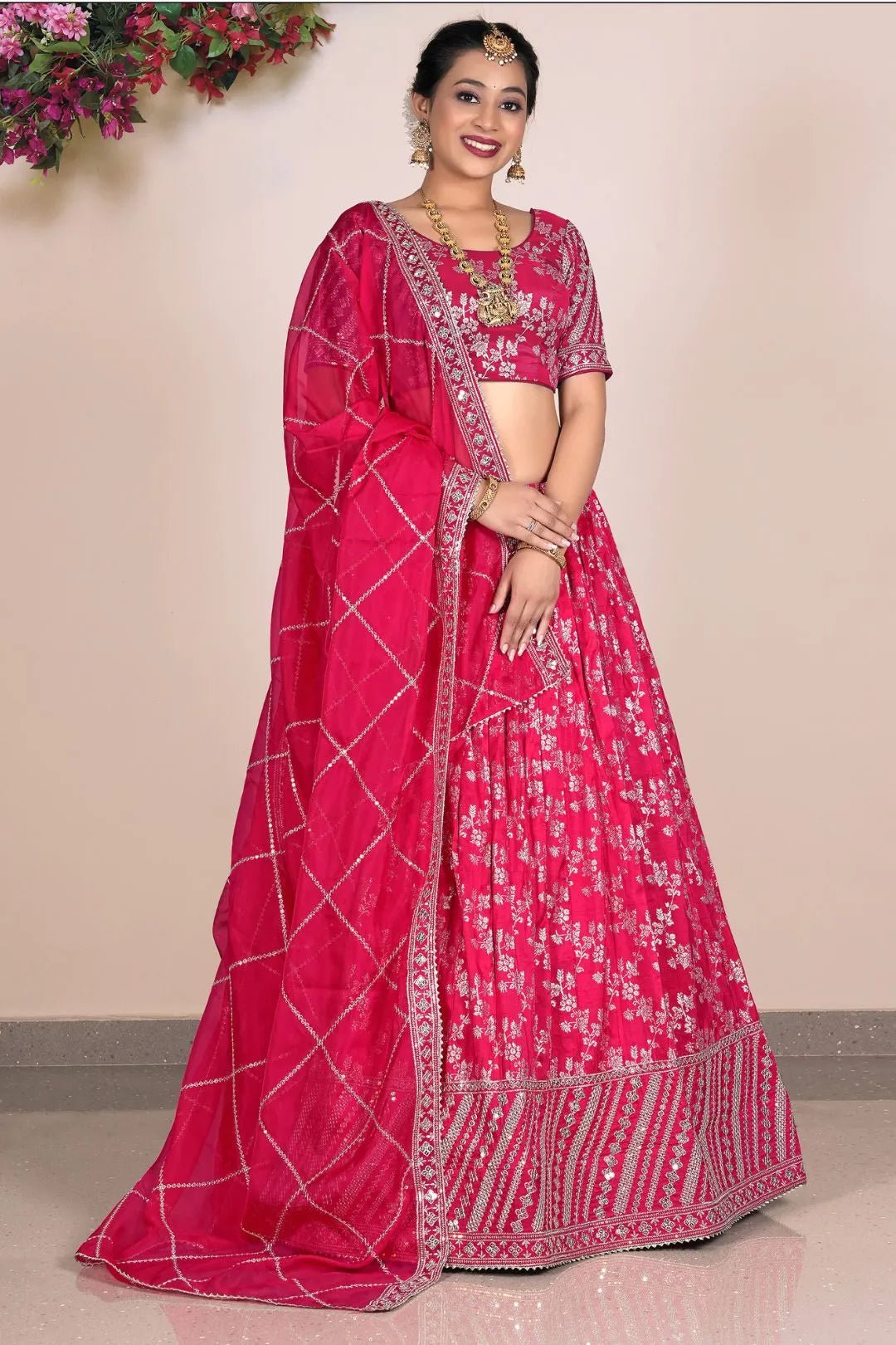 Rani Viscose Fabric Half Saree For Women - Gajiwala