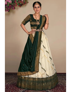 Tussar Banarasi Silk Zari Woven Lehenga For Women - Gajiwala