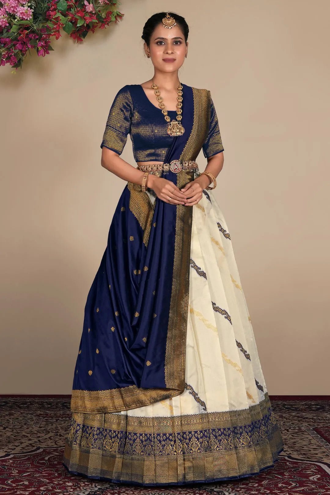 Tussar Banarasi Silk Zari Woven Lehenga For Women - Gajiwala