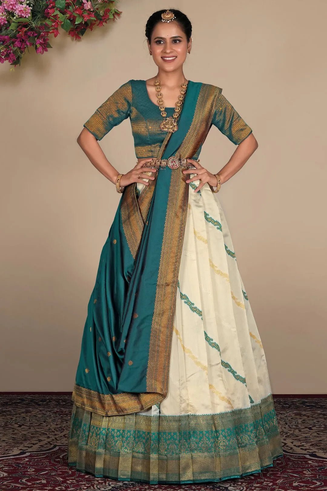 Tussar Banarasi Silk Zari Woven Lehenga For Women - Gajiwala