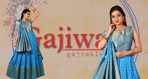 7 Latest Banarasi Silk Gown Designs for Girls - Gajiwala