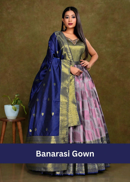 Banarasi Gown - Gajiwala