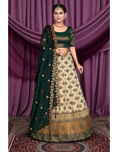 Chiku Banglori Slub With Digital Lehenga Choli For Women