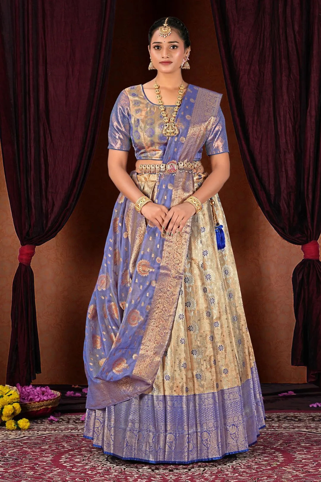 Chiku Designer Banarasi Silk Lehenga Choli For Women