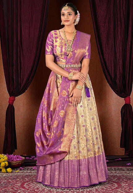 Chiku Designer Banarasi Silk Lehenga Choli For Women