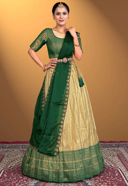 Chiku Designer Banarasi Silk Lehenga Choli For Women