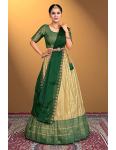 Chiku Designer Banarasi Silk Lehenga Choli For Women