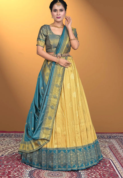 Chiku Designer Self Jacquard Lehenga Choli For Women's