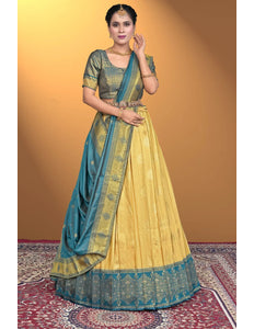 Chiku Designer Self Jacquard Lehenga Choli For Women's