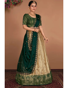 Chiku Designer Self Jacquard Lehenga Choli For Womens