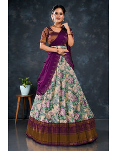 Chiku Latest Banarasi Silk Digital Printed Lehenga Choli