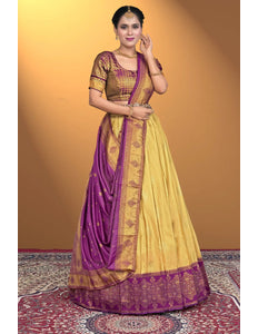 Chiku Designer Self Jacquard Lehenga Choli For Women's