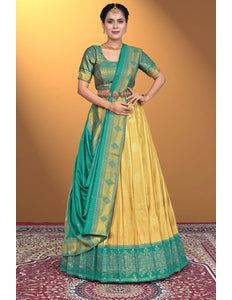 Chiku Designer Self Jacquard Lehenga Choli For Women's