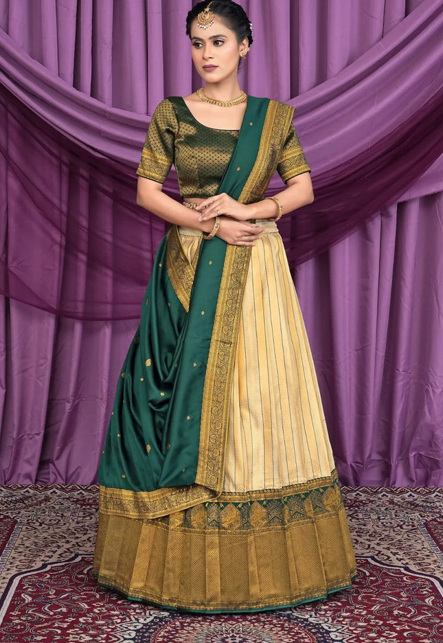 Chiku Self Jacquard Lehenga Choli Design For Women