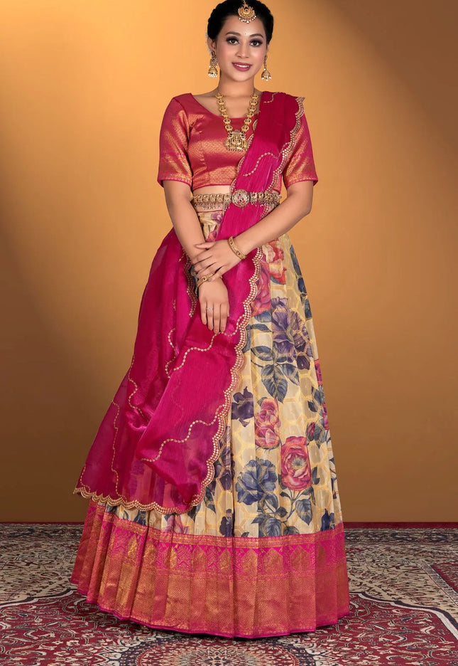 Chiku Viscose With Digital Print Lehenga Choli For Women