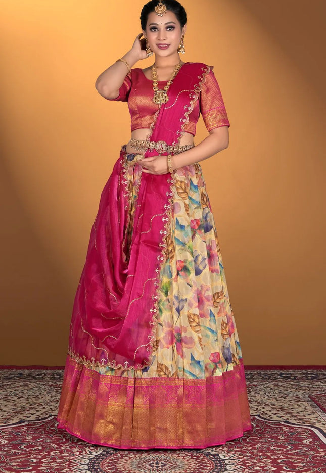 Chiku Viscose With Digital Print Lehenga Choli For Women