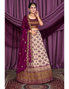 Chiku Banglori Slub With Digital Lehenga Choli For Women